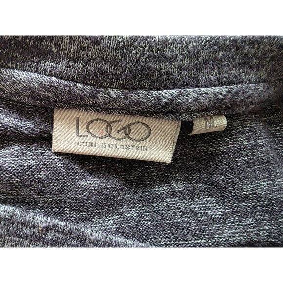 Gray Logo Lori Goldstein Womens V-Neck Tunic Top With Pockets Size M - Picture 5 of 7